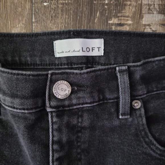 Loft High Waist Straight Crop Raw Hem Women's Size 12 - Picture 6 of 9